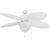 Prominence Home Solana, 52 in. Indoor/Outdoor Ceiling Fan with Light, White 80018-40